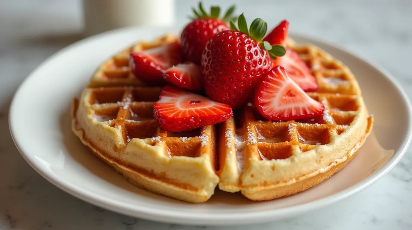 How to cut strawberries for waffles?