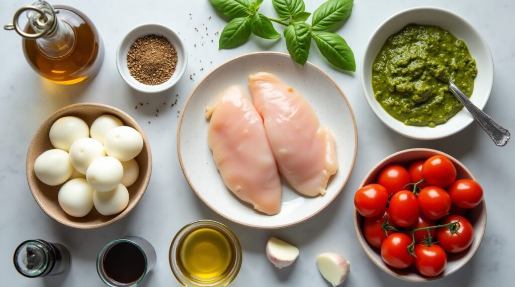 ingredients of Grilled Chicken Margherita