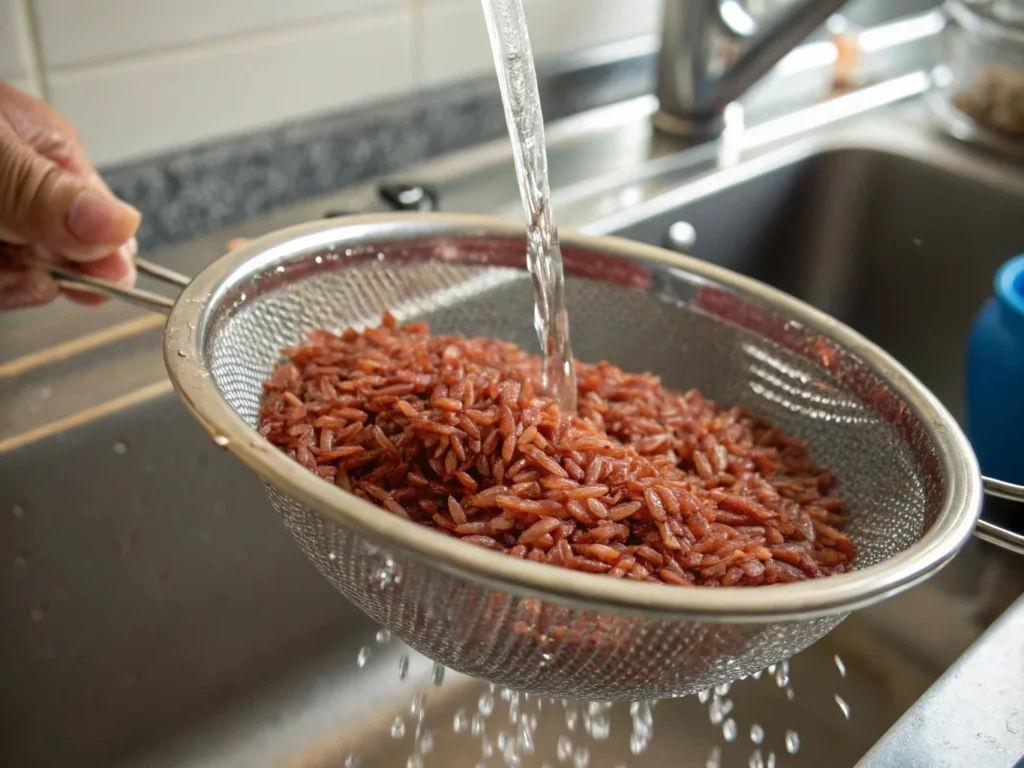 Give your rice a good rinse to remove excess starch.