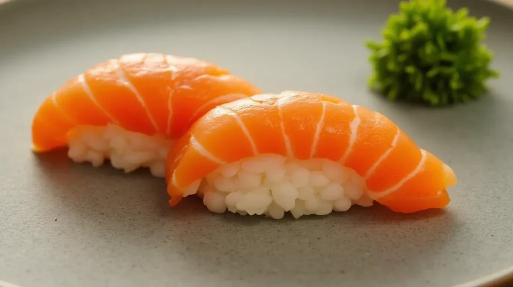 Creating Nigiri-Style Salmon Sushi