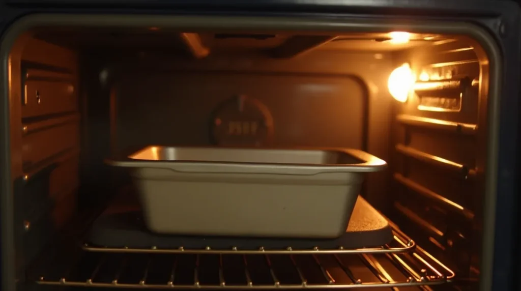 Placing the Loaf Pan in the Oven