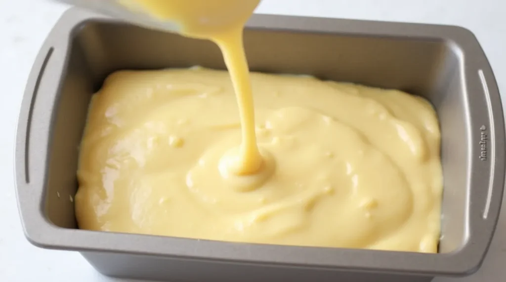  Pouring the Batter into the Loaf Pan