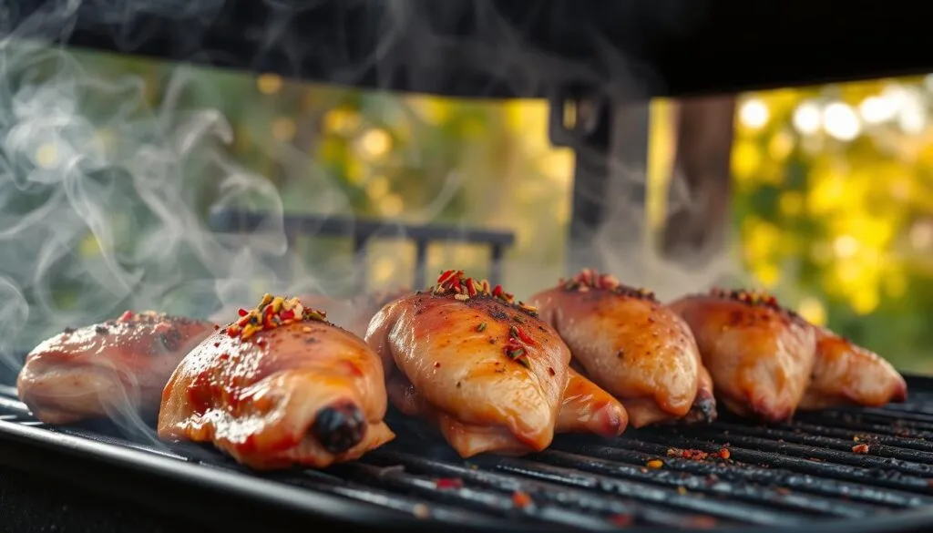 How long can you smoke chicken thighs?