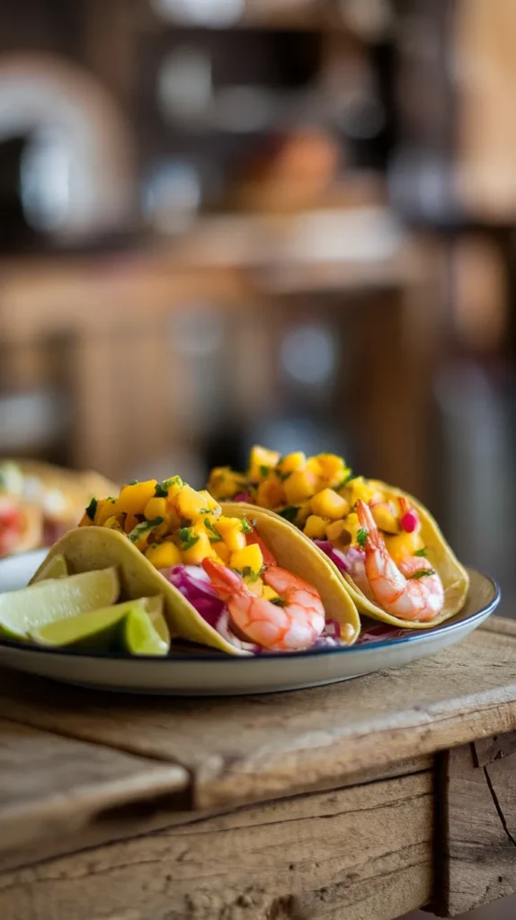 Spicy Shrimp Tacos with Mango Salsa