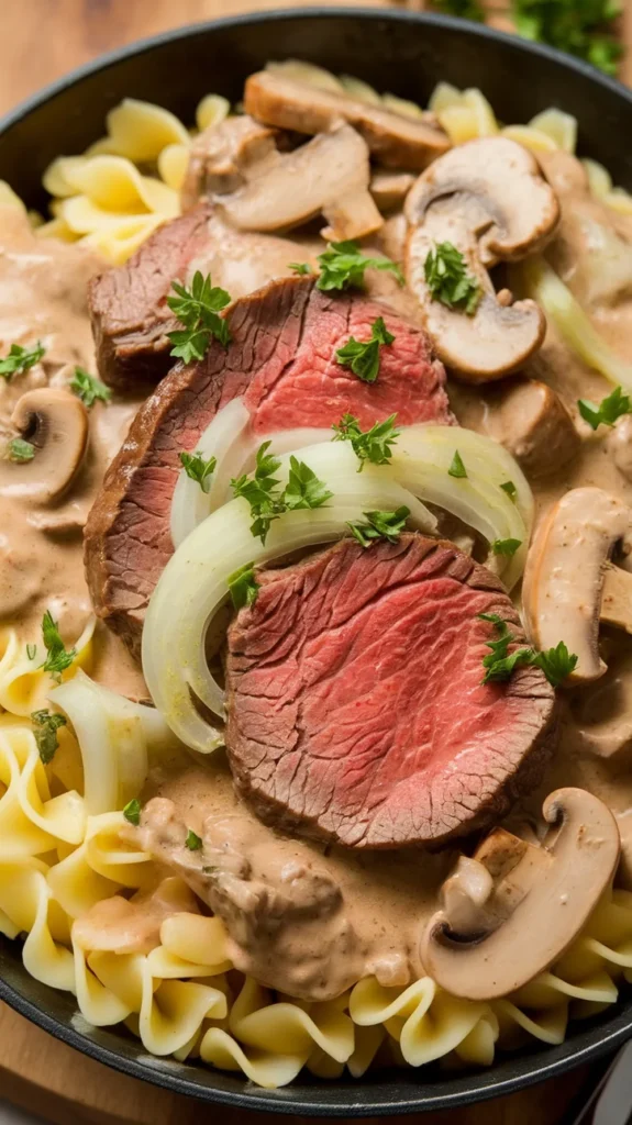 Creamy Beef Stroganoff