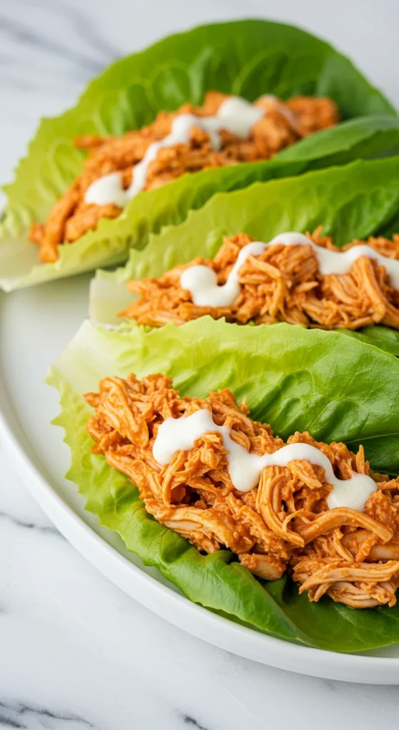 Low-Carb Buffalo Chicken Lettuce Wrap