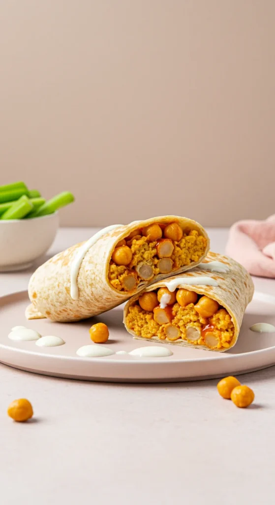 Buffalo Chicken and Black Bean Wrap