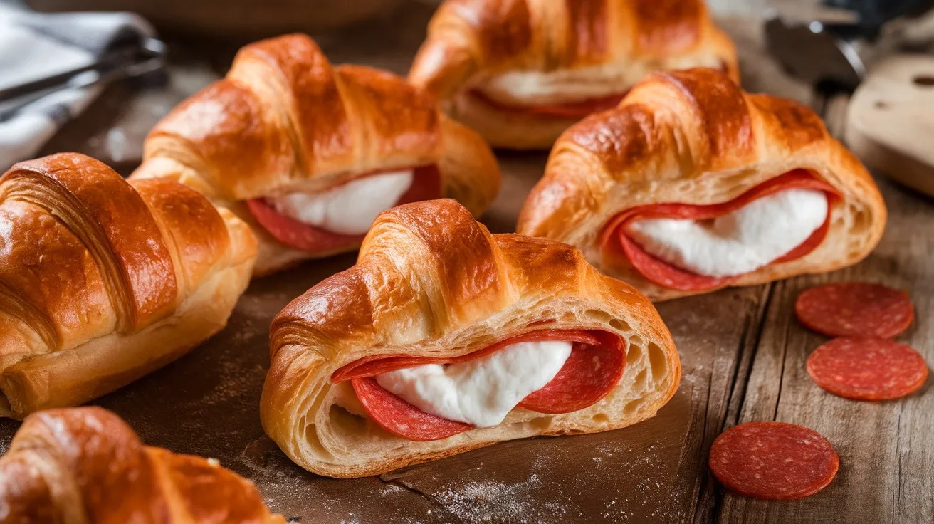 Mozzarella Pepperoni Croissant Rolls