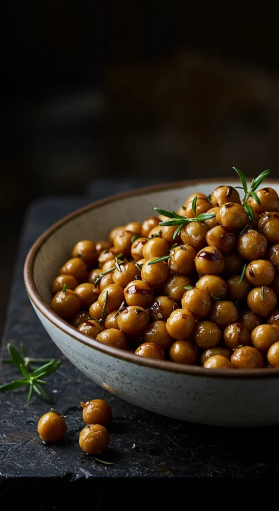 Balsamic Vinegar Roasted Chickpeas