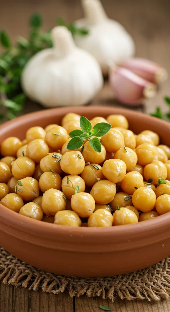 Garlic & Herb Roasted Chickpeas