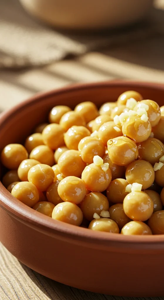 Honey Garlic Roasted Chickpeas