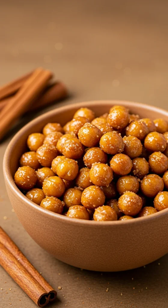 Sweet Cinnamon Sugar Roasted Chickpeas