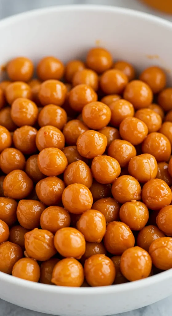 Vegan Buffalo Roasted Chickpeas