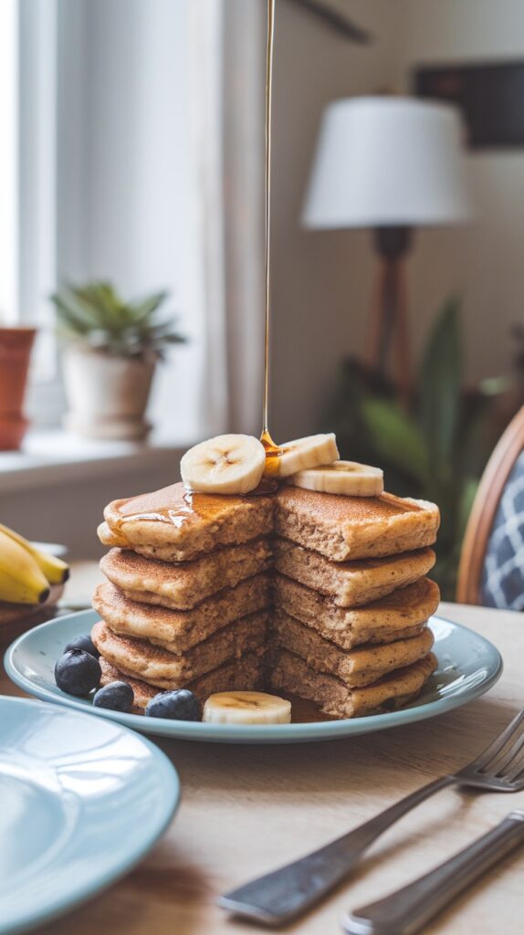 Banana Oatmeal Pancakes