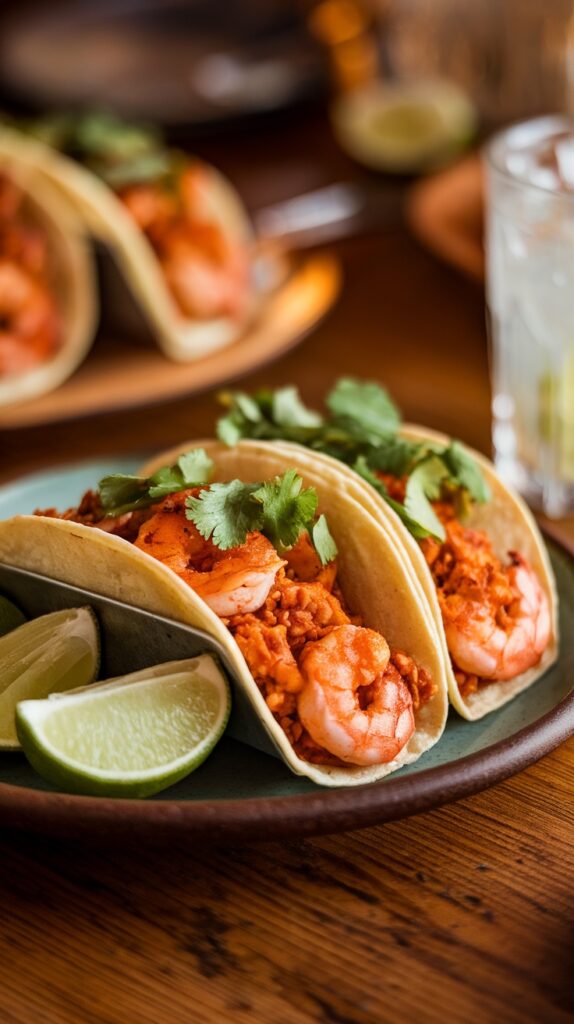 Spicy Garlic Shrimp Tacos