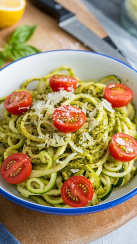 Zucchini Noodles with Pesto