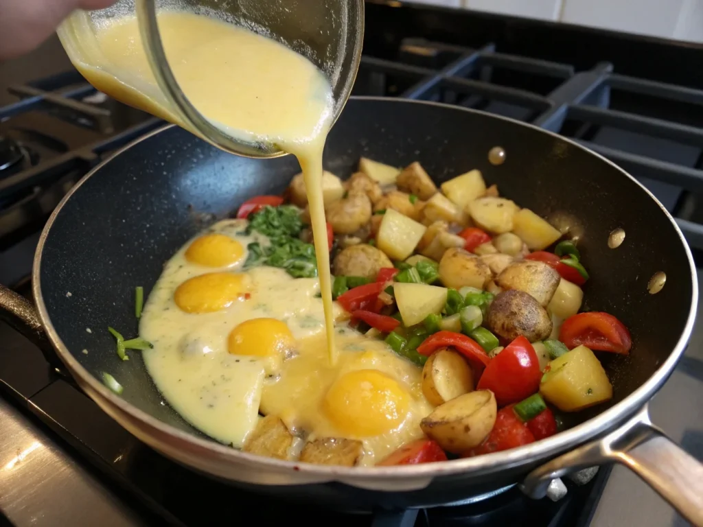 Scramble the eggs