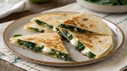 Spinach and Feta Quesadillas