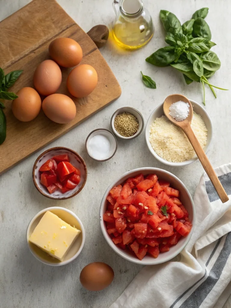 Ingredients For Tomato Scrambled Eggs